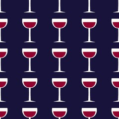 Seamless pattern with glass with wine for fabrics and textiles and linens and gifts and cards and kitchen