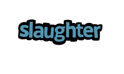 SLAUGHTER writing vector design on white background