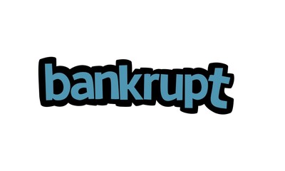 BANKRUPT writing vector design on white background