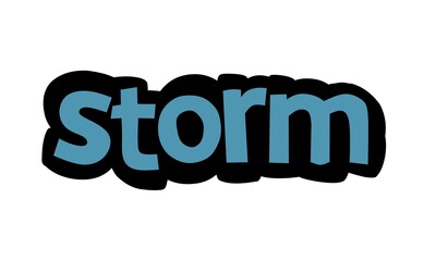STORM writing vector design on white background