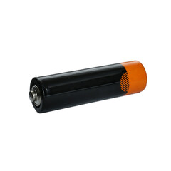 One new AA battery isolated on white