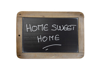 inscription on a slate home sweet home in English