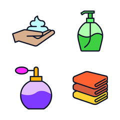 barber shop set icon symbol template for graphic and web design collection logo vector illustration