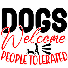 dogs welcome people tolerated