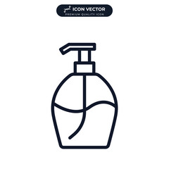 lotion bottle icon symbol template for graphic and web design collection logo vector illustration