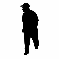 a man walking body silhouette vector