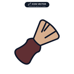 shaving brush icon symbol template for graphic and web design collection logo vector illustration