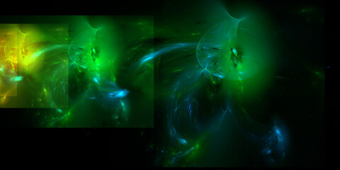 Fraktaler digitaler Hintergrund für Wand und Drucksachen