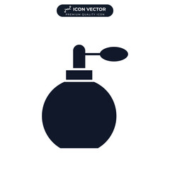 cologne spray. perfume bottles icon symbol template for graphic and web design collection logo vector illustration