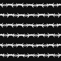 Barbed wire seamless pattern background.Vector cartoon illustration graphic design.Barbed wire,barbwire,techno fashion seamless pattern,wallpaper print concept