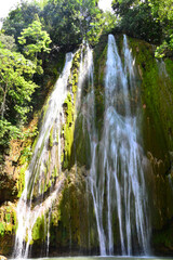 Fototapeta na wymiar Waterfall Salto el Limon, Cascada el Limon in Dominican Republic