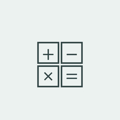 Calculator  vector icon illustration sign