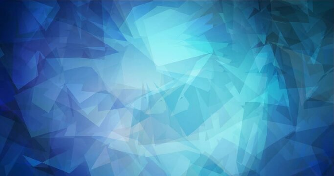 4K looping dark blue polygonal flowing video. Colorful abstract video clip with gradient. Film business advertising. 4096 x 2160, 30 fps. Codec Photo JPEG.