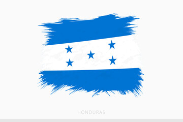 Grunge flag of Honduras, vector abstract grunge brushed flag of Honduras.
