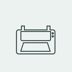 Printer vector icon illustration sign
