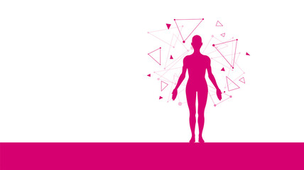 sistema immunitario, corpo umano, silhouette,	