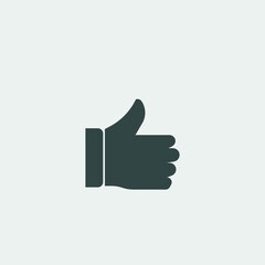Thumbs_up vector icon illustration  sign
