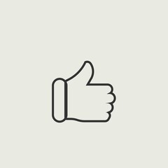 Thumbs_up vector icon illustration  sign