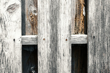 Closeup of aged textured wooden planks