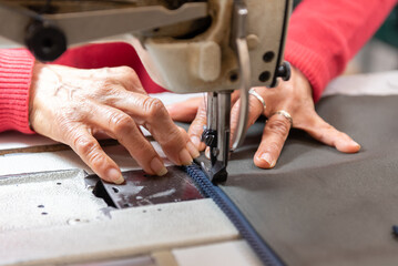 Hand made leather items have the zippers carefully sewn on by hand for better quality