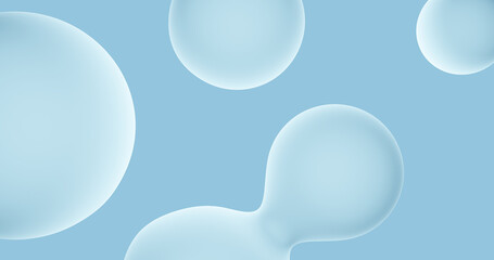 Render with blue floating spheres