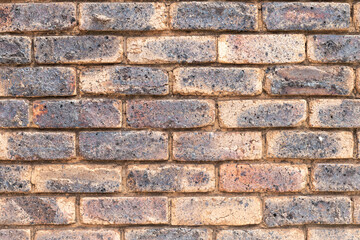 Close up of brick wall of a building. Brick wall texture