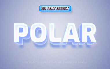 Polar 3d editable text effect style