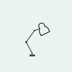 Desk_light_lamp vector icon illustration  sign