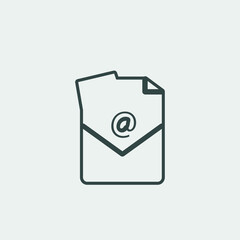 Mail vector icon illustration sign