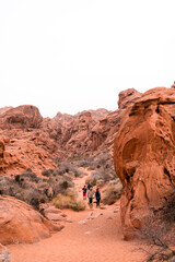 Valley of Fire Nevada State Park, people walking on a trail