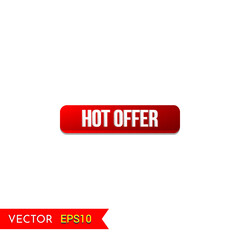 Hot offer vector icon or Hot offer Ui button