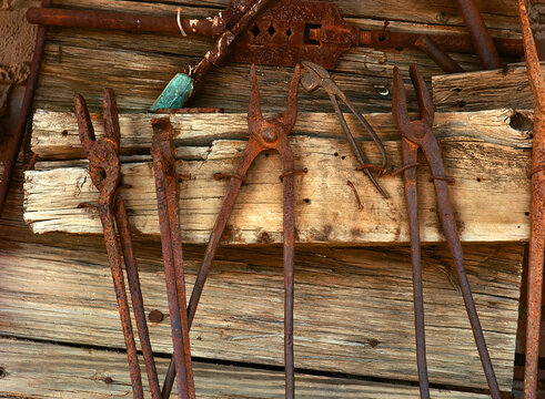 Old rusty tools
