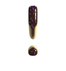 Chocolate Doughnut Themed Font  Exclamation Point