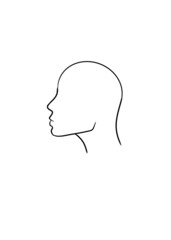 silhouette of a person head face Illustration 