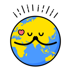 ウクライナ支援　ウクライナカラーで祈る地球
