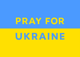 ウクライナ支援　ウクライナ国旗と文字