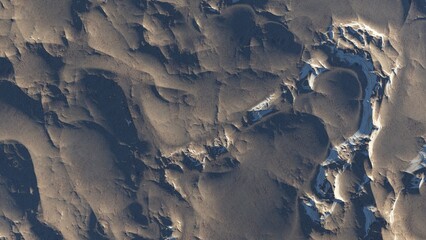 Fototapeta premium abstract aerial view, abstract cosmic texture, top view of alien planet, texture of the exo planet, abstract texture 3d render 