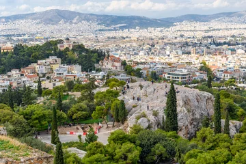 Poster View from the Acropolis Hill of Areopagus Hill, a historic site that once served as the high court of appeal for judicial cases in ancient Greece. © Kirk Fisher