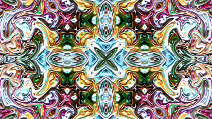 Fractal artwork, Abstract design, geometric pattern, random symmetry