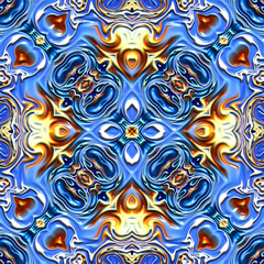 Fractal artwork, Abstract design, geometric pattern, random symmetry