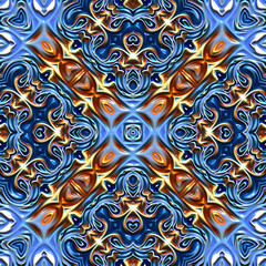 Fractal artwork, Abstract design, geometric pattern, random symmetry