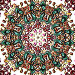 Fractal artwork, Abstract design, geometric pattern, random symmetry