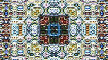 Fractal artwork, Abstract design, geometric pattern, random symmetry