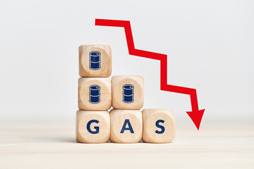 The concept of a fuel crisis. Drop in production and lack of resources