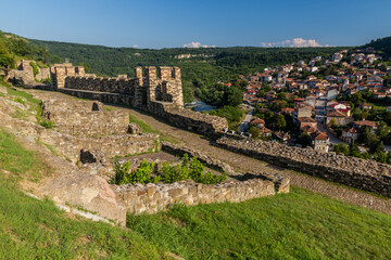 Fototapeta premium View of Veliko Tarnovo from Tsarevets fortress, Bulgaria
