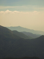 sunset in the mountains