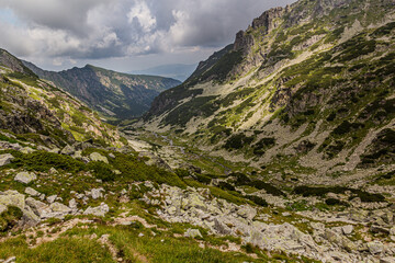Fototapeta na wymiar Valley under Malyovitsa peak in Rila mountains, Bulgaria