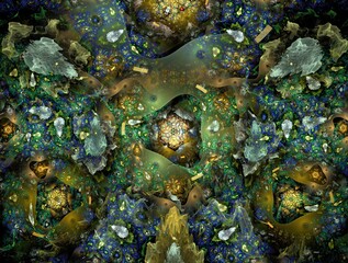 Imaginatory fractal abstract background Image