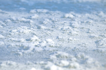 Snow and ice natural pattern textured theme background, outdoors white winter.