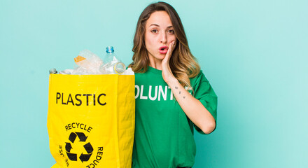 pretty woman feeling shocked and scared